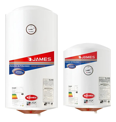 [02130120] Calefon Termotanque 40lts James Cobre Sensacion Blanco