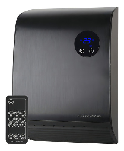 Calefactor De Pared Para Baño Futura Negro