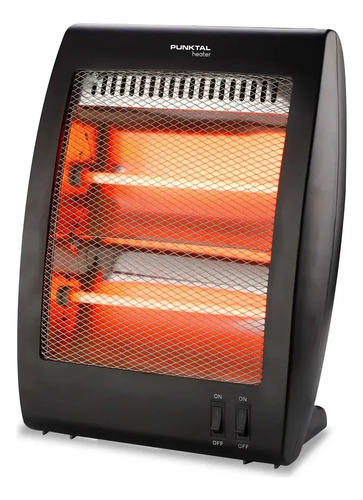 Estufa Calefactor De Cuarzo - Halógena Punktal Pk-4540 Cf Negro