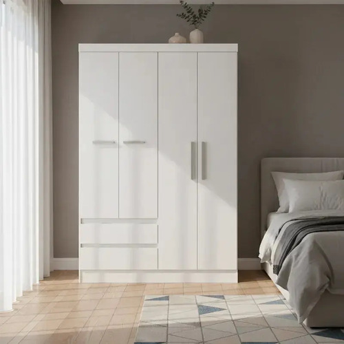Placard 4 Puertas Mdp 0400r Viena Blanco