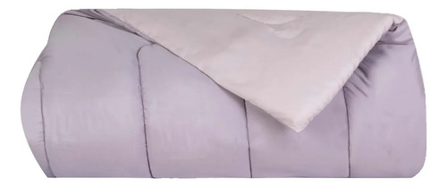 Acolchado Duo Divino 1pl Reversible Azul Gris Lisa