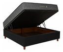 Colchon Troya + Box Con Baul 2 Plazas Blanco