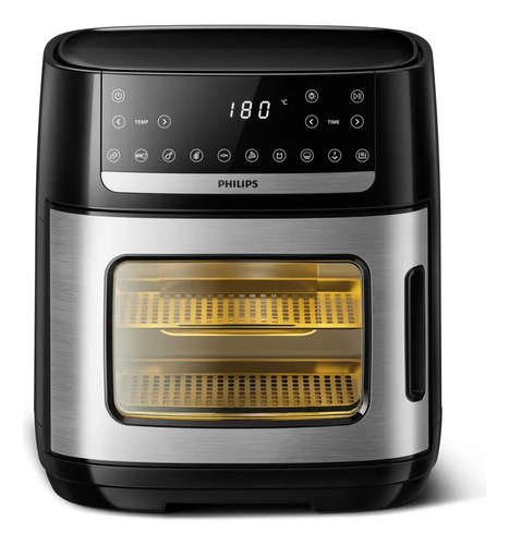 Horno Freidora De Aire Philips Ai551/07 12l Airoven Negro