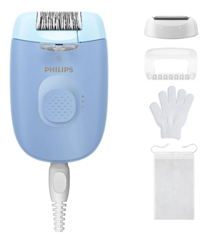 Epilator Series 4000 Depiladora Con Cable Mod. Bre247 Color Azul