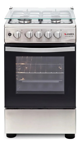 Cocina Gas James C 510 Mit 4 Hornallas Termocupla Seguridad Color Plateado