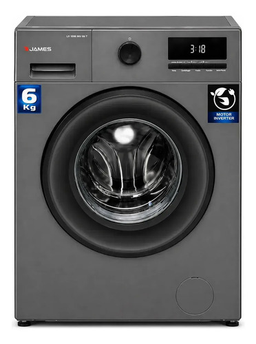 Lavarropas James Inverter 6kg Lr 1006 Inv Titanium Ehogar Titanium Titanio