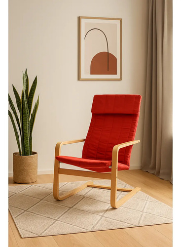 Sillón Flex - Tela Rojo Liso
