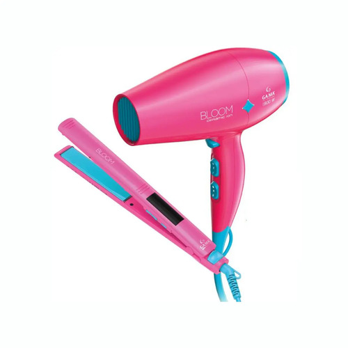 Combo Gama Secador Bloom + Planchita Led Bloom - Pink