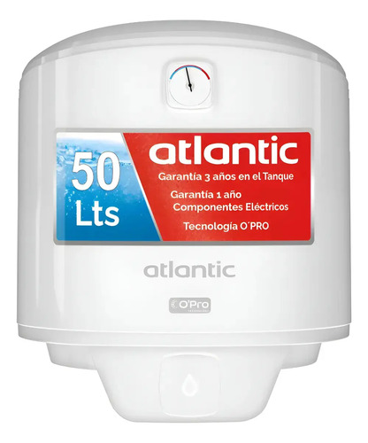 [02130292] Calefón Termotanque Eléctrico 50 Litros Atlantic Eficiencia A 1500w Blanco