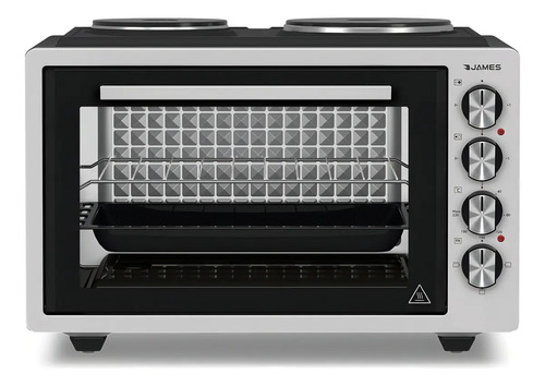 Horno Eléctrico De Mesa James Hji 39 Hp Con Discos 39 Litros Color Gris
