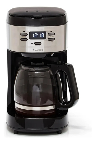 Cafetera De Filtro James Cfjd 1800w 12 Tazas 1,5l Negro Negro