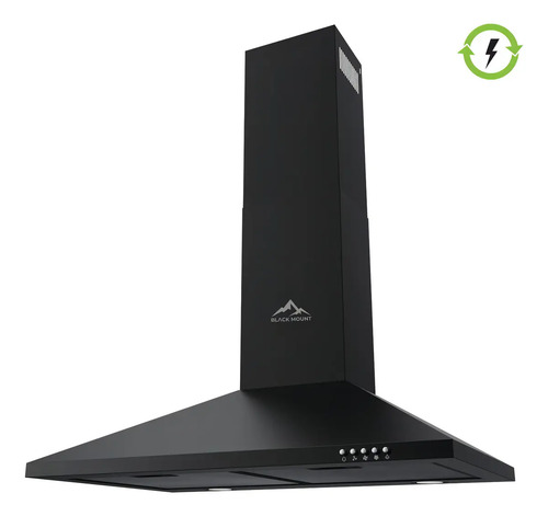 Campana Extractora Acero Inoxidable Black Mount Piramidal 60cm 3 Velocidades