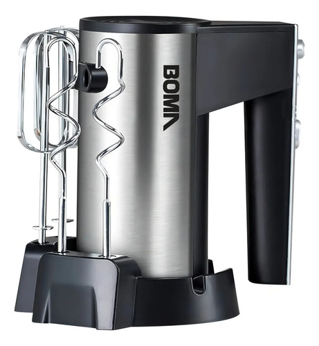 Batidora De Mano Eléctrica Boma Bm-8888a 600w Desmontable 5 Velocidades Plateado