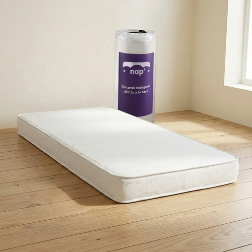 [01011075] Colchón 1 Plaza Espuma Blanco Senflex Sleep Roll