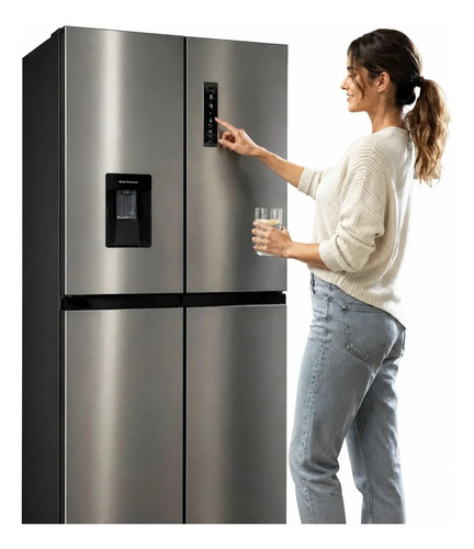 [02031636] Heladera Refrigerador Punktal Inverter 422lts Pk-530 Gris