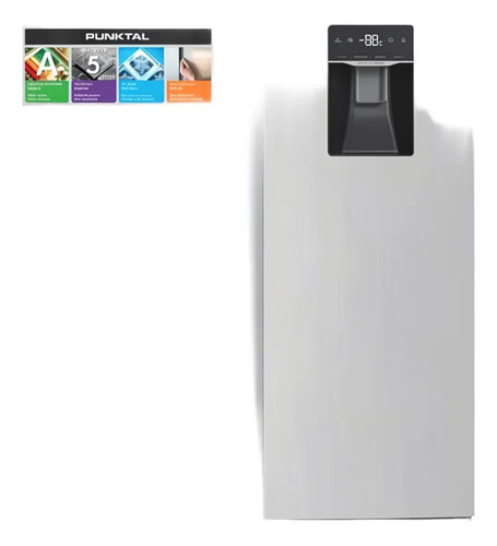 Refrigerador Frio Seco Punktal Inverter Pk-442 Iinv Inox Gris