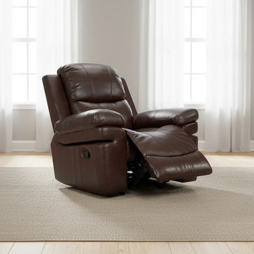 [03085041] Sofá Reclinable 1 Cuerpo Mr2138 Marrón Marrón Liso