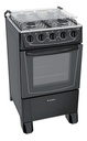 Cocina James C 105 B A Gas 4 Hornillas  127v/230v Sensación  Negro