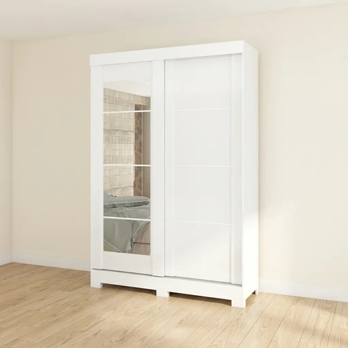 Placard Divino Turim 2 Puertas Corredizas Blanco Blanco