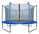Trampolín Szames 183cm Con Red Seguridad Y Escalera Niños Circular Negro Azul