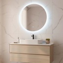 Espejo De Baño Con Luz Arenado Led 60 Blanco
