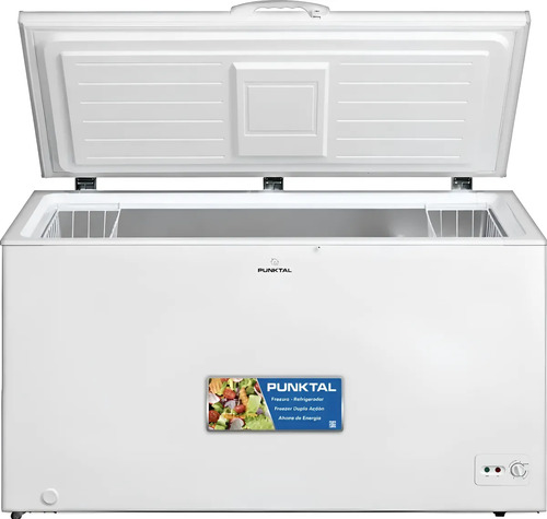 [02030791] Freezer Horizontal Punktal 418l Doble Acción Pk-hs543 Blanco