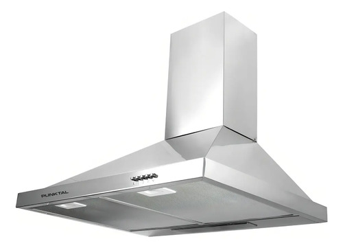 Campana Extractora Punktal Acero Inoxidable Con Luz Led Gris