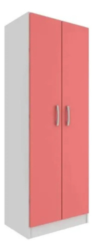 Ropero Multiuso Armario 2 Puertas Todo Estantes! Sensacion Blanco/rosa