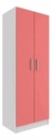 Ropero Multiuso Armario 2 Puertas Todo Estantes! Sensacion Blanco/rosa