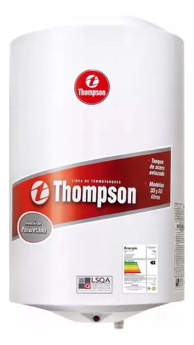 Calefon Termotanques James Thompson 60 Lts Acero Sensacion Blanco