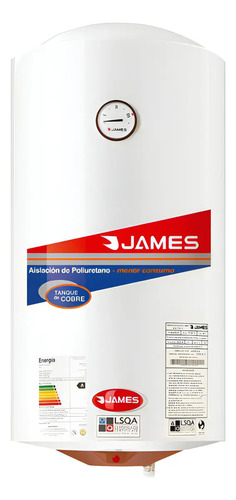 [02130180] Calefon - Termotanque James 80lts Cobre Blanco
