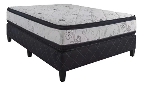 [01010541 + 01020380] Somier Divino Etop 2 Plazas 140x190 Cm Espuma Color Blanco