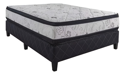 Somier Divino Etop 2 Plazas 140x190 Cm Espuma Color Blanco