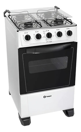 [02051910] Cocinas Thompson A 4 Hornallas A Gas Sensacion Blanco
