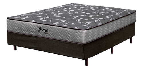 [01500573+01020390] Sommier Senflex Granate De 1 Plaza Gris