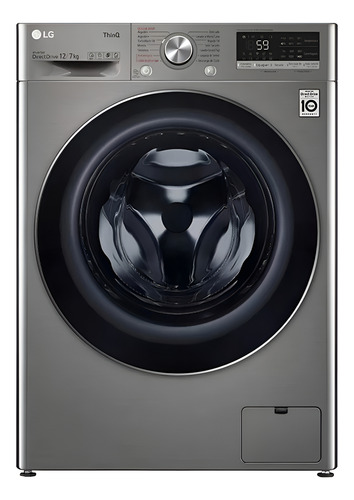 [02040664] LG Wd12vvc4s6c Lavasecarropas Automático Inverter Acero 12kg