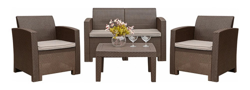 [03110895] Set De Living Exterior Tropea Marrón La Sensacion Marrón