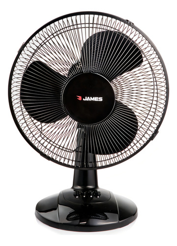 [02090211] Ventilador De Mesa James Vmj 12 A Bk Oscilante 40w Ehogar Cantidad De Aspas 3 Estructura Negro Aspas Negro Diámetro 30 Cm Material De Las Aspas Plástico