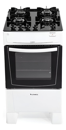 Cocina James Con 4 Hornallas Y Visor Blanco
