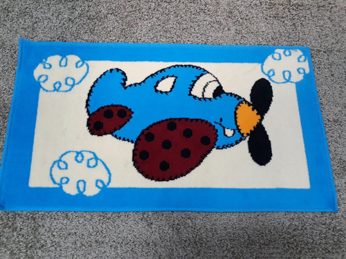 [39372154104] Alfombra 0,57mtsx1mts Living Avion/cohetes Sensacion