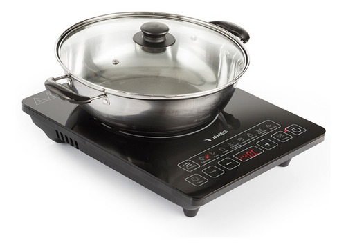 [02050040] Anafe Portatil Electrico James Cij-21 Practico Olla Incluida Color Negro