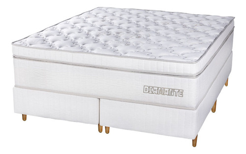 [01500582 01020430] Sommier Senflex Diamante 158x198x40 Queen La Sensacion  Blanco