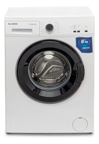 [02040352] Lavarropas James Lr1006 G4 Blanco 6 Kg 15 Programas