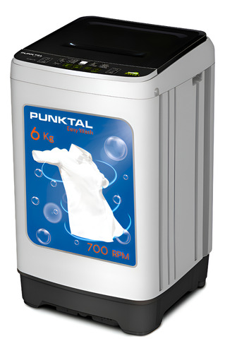 [02040739] Lavarropas Automático Punktal Hasta 6kg Color Gris Pk-060 Gris