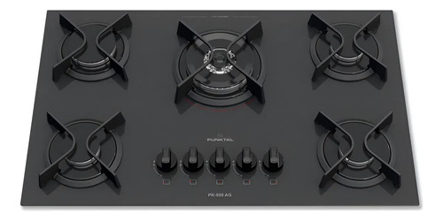 [02050102] Anafe Empotrable A Gas Punktal Pk 950 5 Hornallas Negro