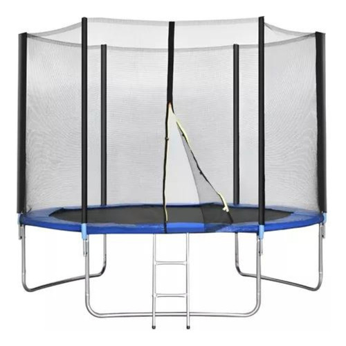 [07010015] Trampolín Cama Elastica 3,66 Escalera Red Azul Sensacion Negro