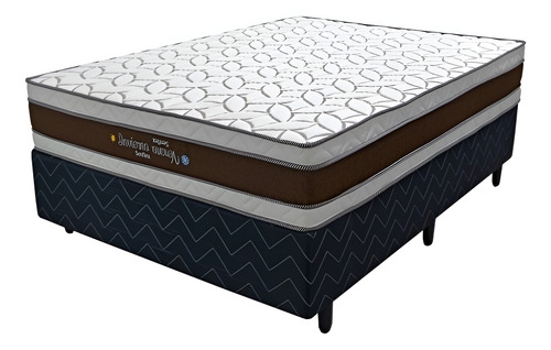 [01500451 + 01020380] Sommier Senflex Invierno Verano 2 Plazas 188x138 Cm. Color Blanco