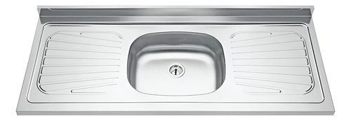 [03526010] Pileta De Acero Inox 120cms Mesada Gris