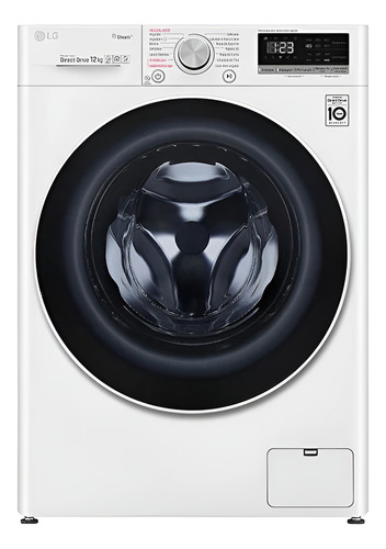 [02040670] Lavadora LG Carga Frontal Tecnología Steam 12kg Sensacion Blanco