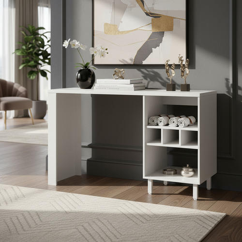 [03730330] Barra Desayunadora Senhome Ilha 10670 Tapa Blanco Patas Blanco